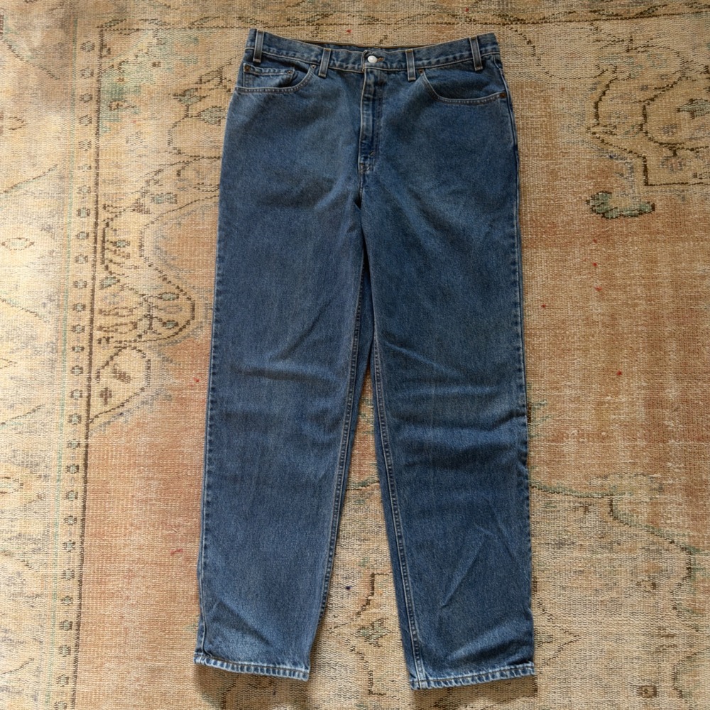 Vintage Levis Relaxed Straight‎ Leg Jeans Mens Blue Denim Medium Wash 38x32
